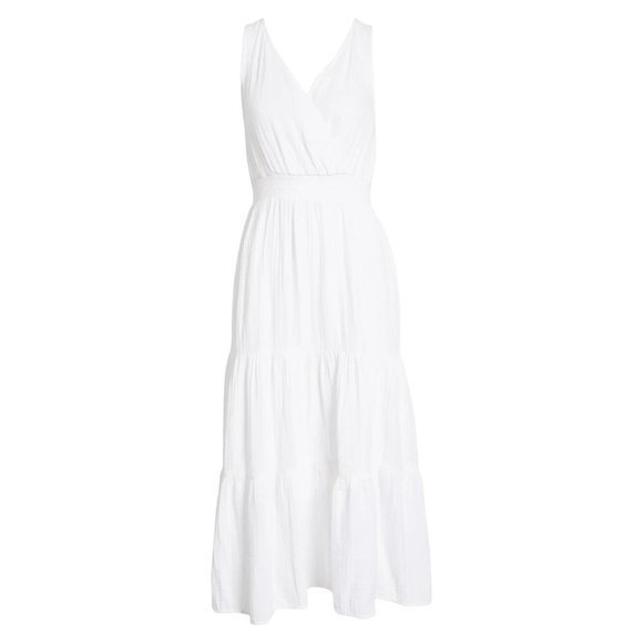 BEACHLUNCHLOUNGE Yuna Sleeveless Cotton Double Cloth Midi Dress - Medium - Picture 3 of 5